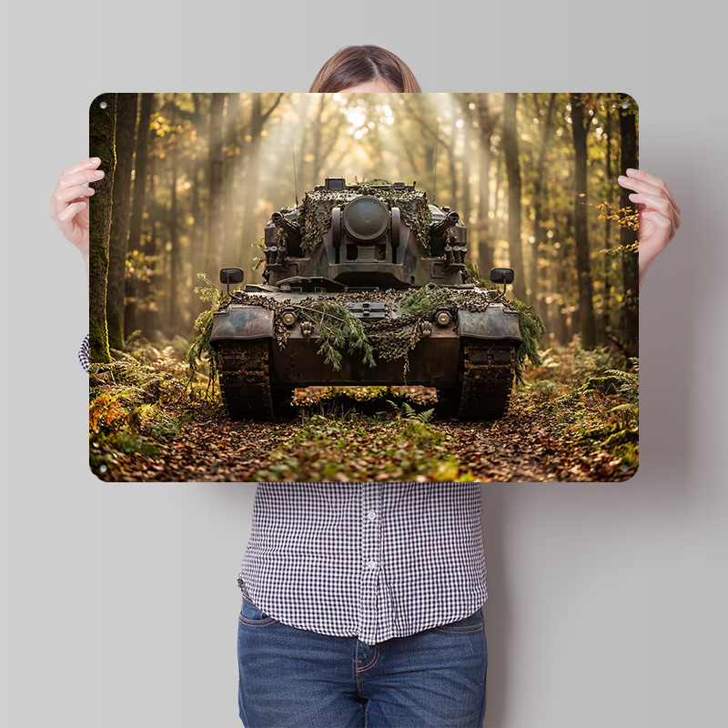Retro Gaming At Home - Pôster de Tanque Camuflado em uma