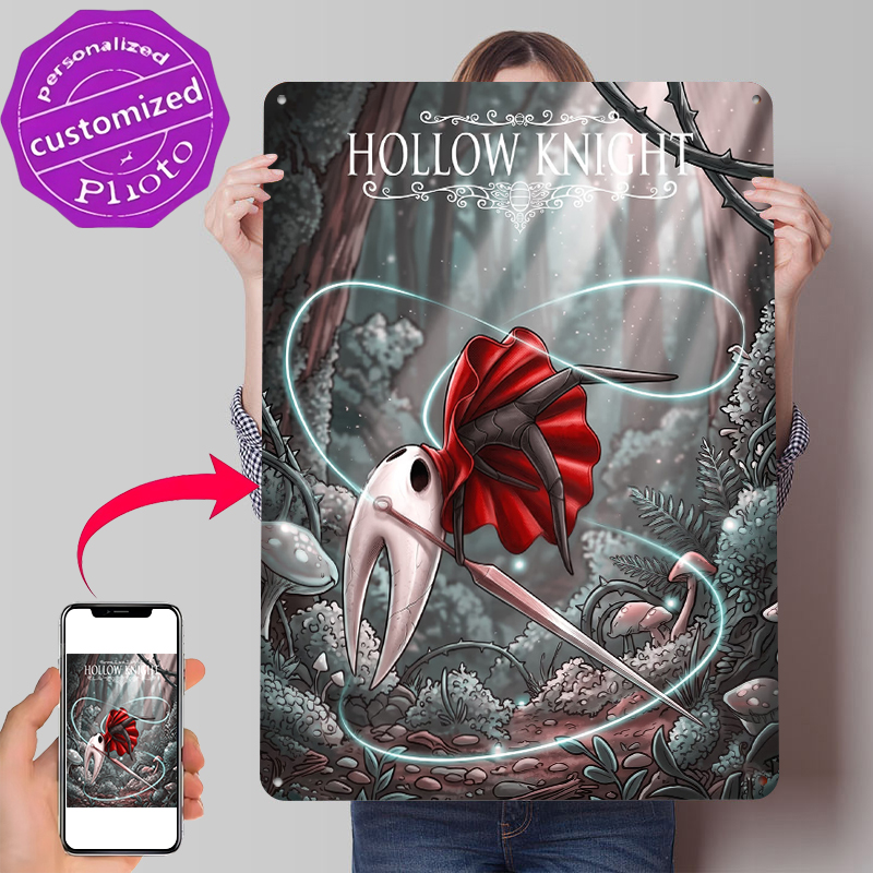 Retro Gaming At Home - Pôster de Metal Personalizado Hollow Knight