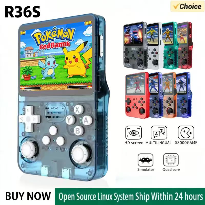 Retro Gaming Linux - Console de Jogo Portátil R36S com
