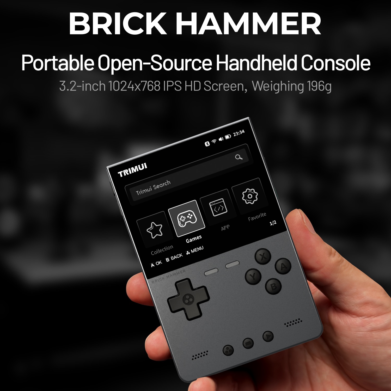 Retro Gaming Linux - Trimui tijolo martelo retro handheld game