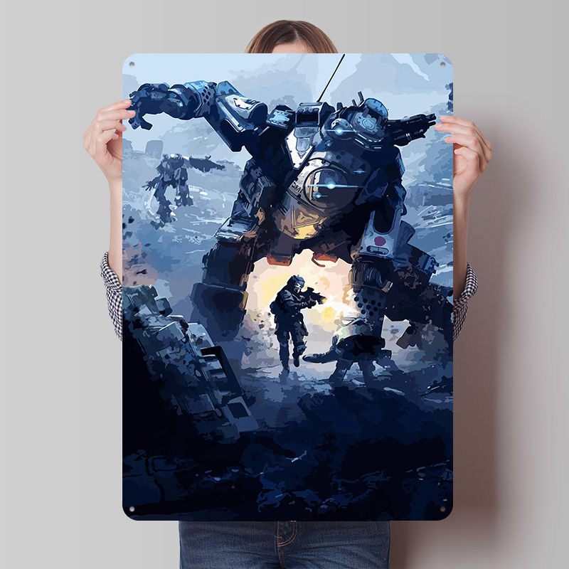 Retro Gaming At Home - Pôster de Metal Titalfall Personalizado, Arte