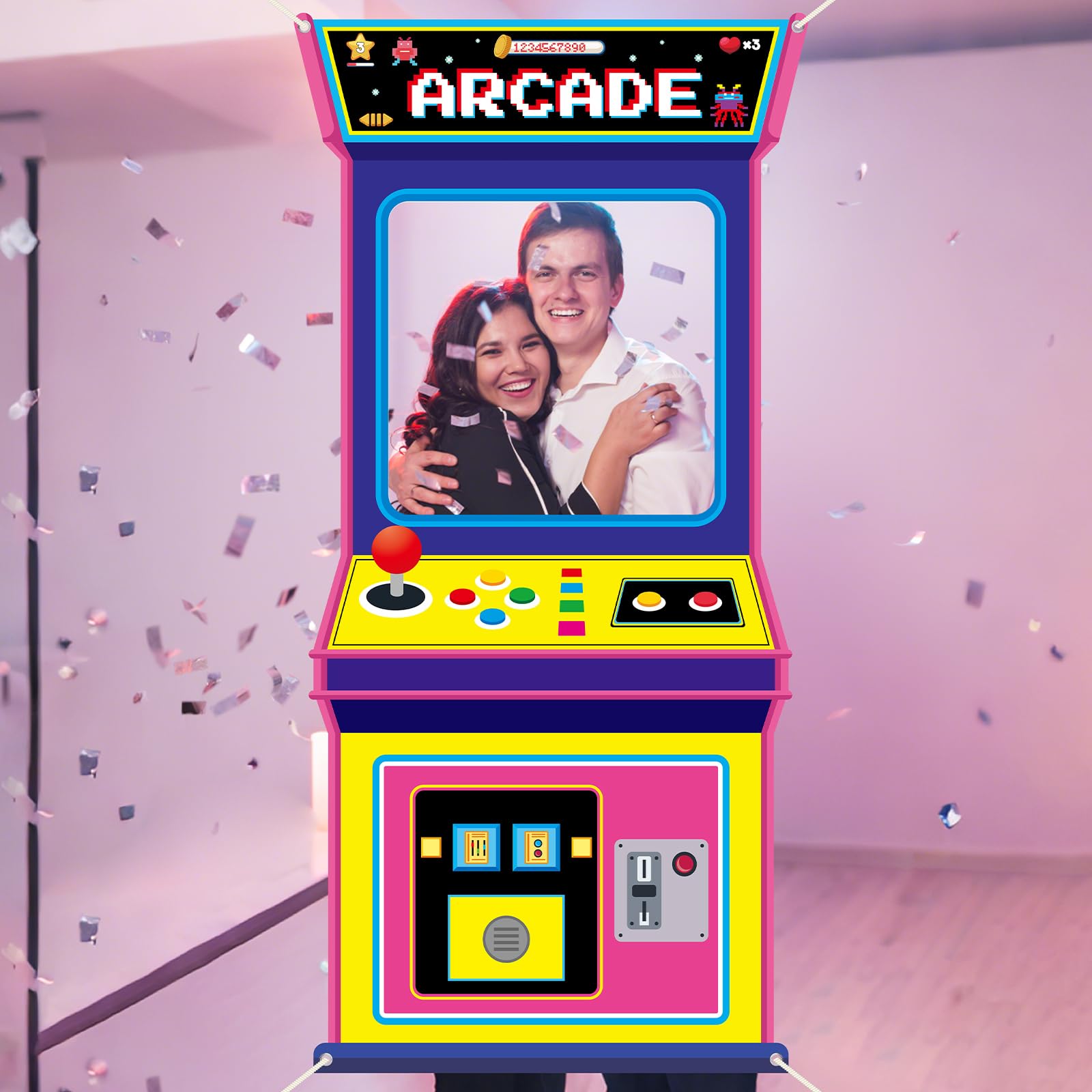 Fundo Fotográfico de Tecido co - Retro Gaming Event avaliação e preço