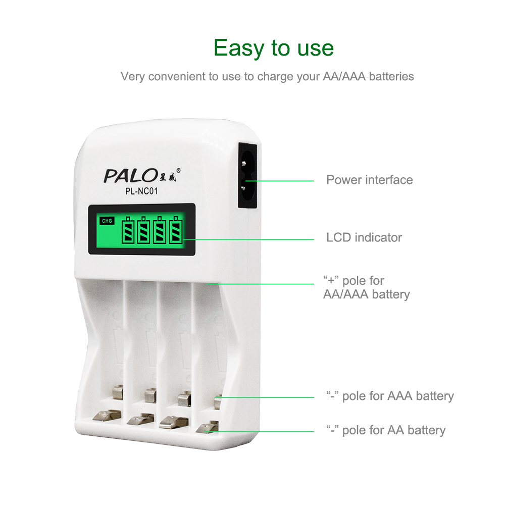 Palo 1.2v carregador de bateri - Rechargeable Battery Aa avaliação e preço