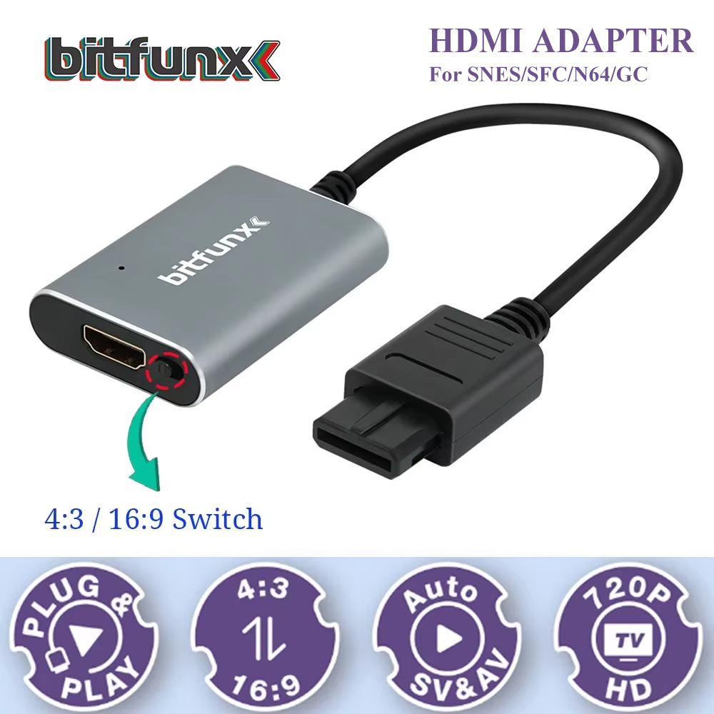 Adaptador Bitfunx 720P Svideo  - Retro Gaming Machine avaliação e preço