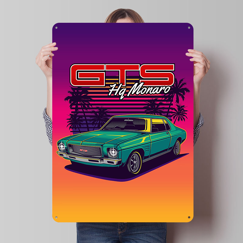 Pôster Metálico HQ Monaro GTS  - Retro Gaming At Home avaliação e preço