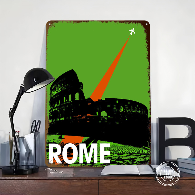 Roma viagem cartaz de metal pe - Retro Gaming At Home avaliação e preço