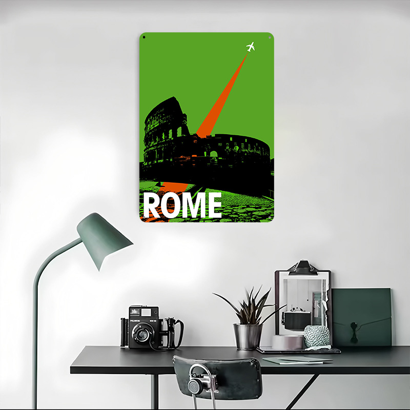 Roma viagem cartaz de metal pe - Retro Gaming At Home avaliação e preço